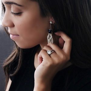 Pearl Drop Screw Back Drop Earrings